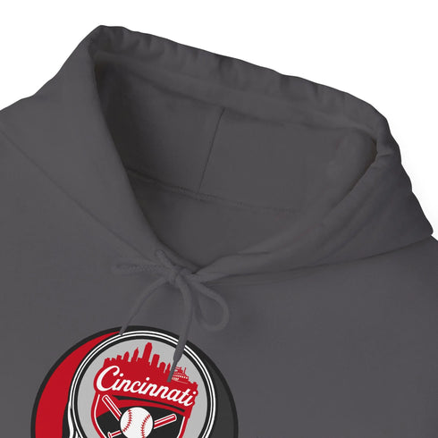 Grateful Dead - Cincinnati Reds Grateful Dead Unisex Heavy Blend Hoodie - Hooded Sweatshirt - StealieShop